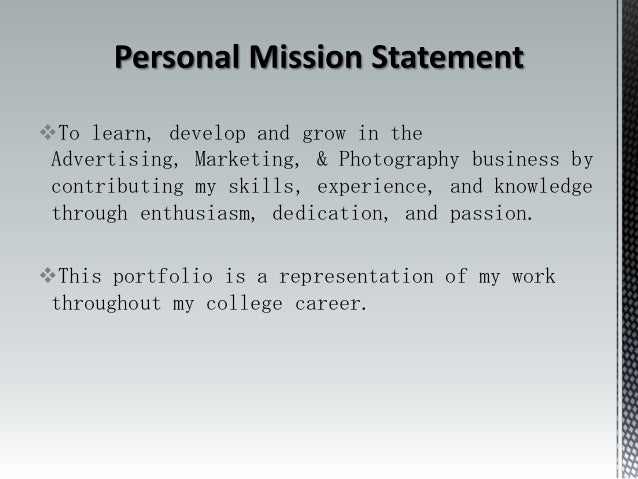 career portfolio kaitlin christensen personal mission statement samples