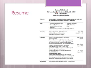 Resume 
 