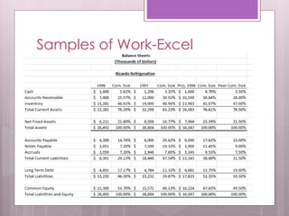 Samples of Work-Excel 
 