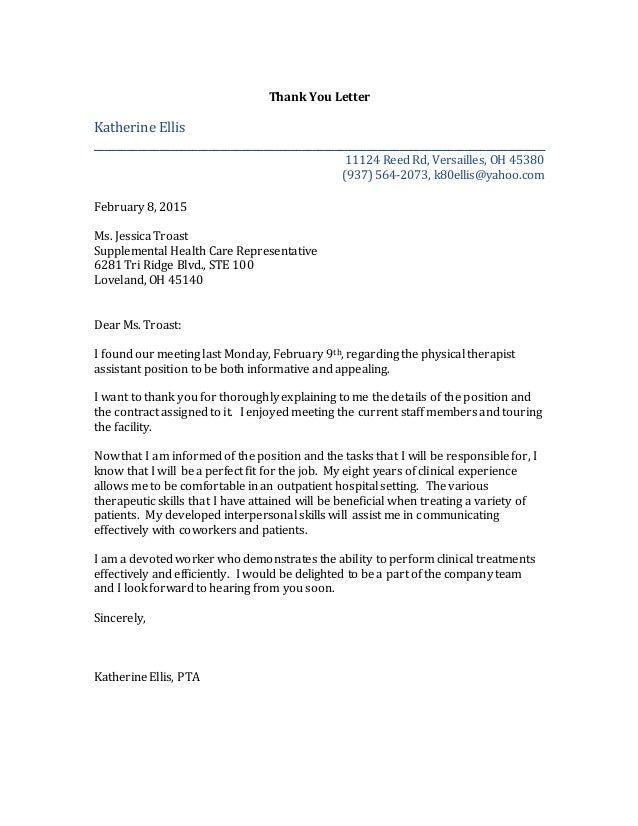 thank portfolio letter you Career portfolio