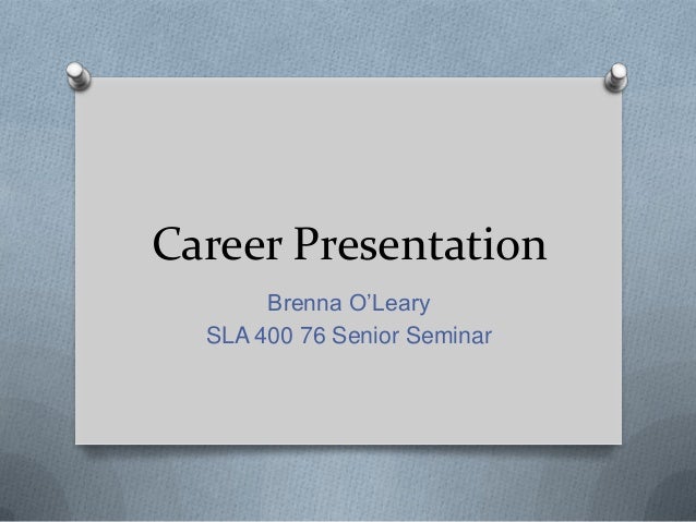 career presentation