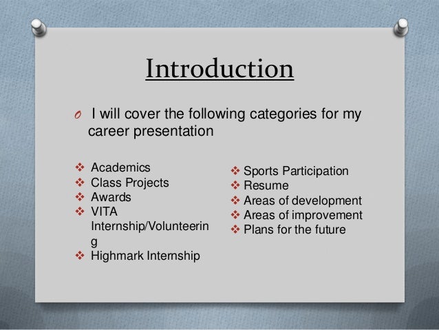 career presentation