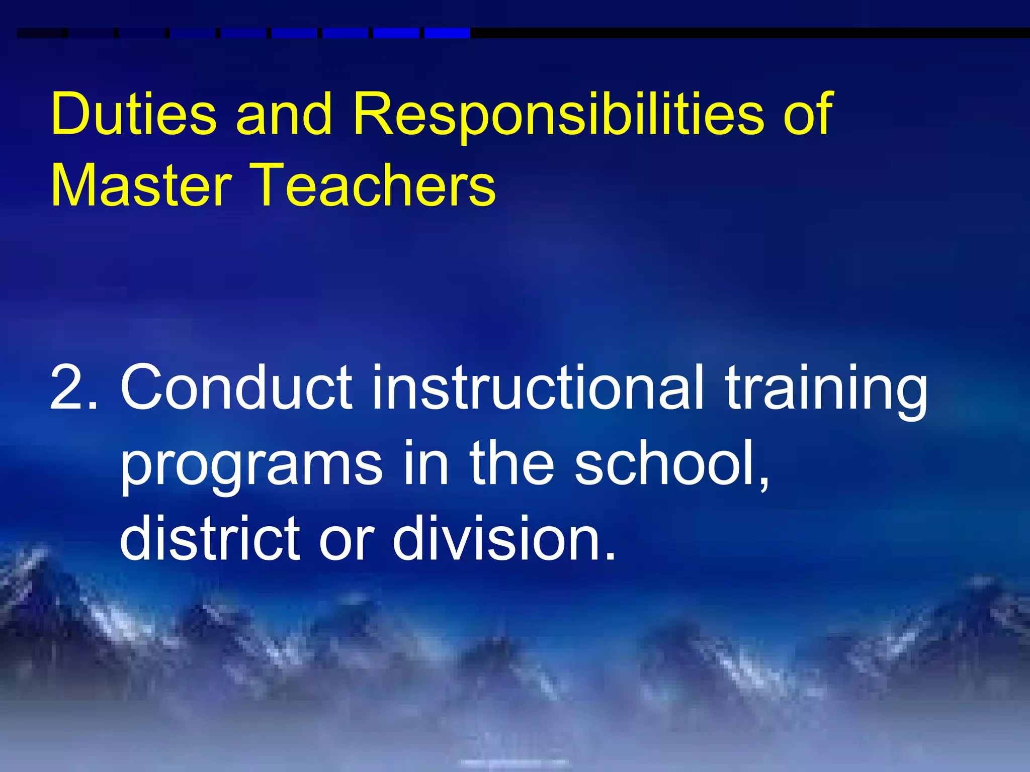 DepED Master Teacher I and II | PPT