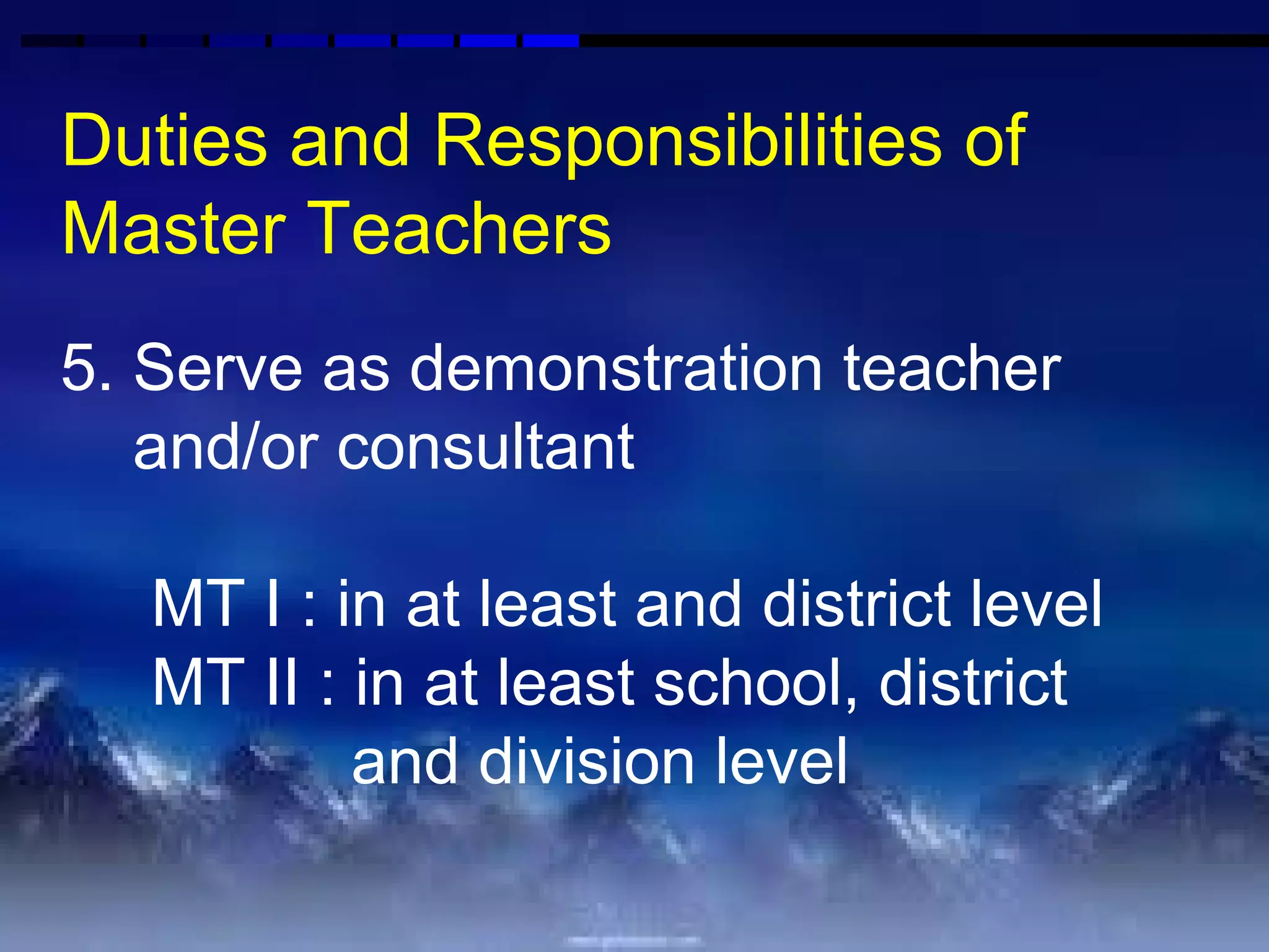 DepED Master Teacher I and II | PPT