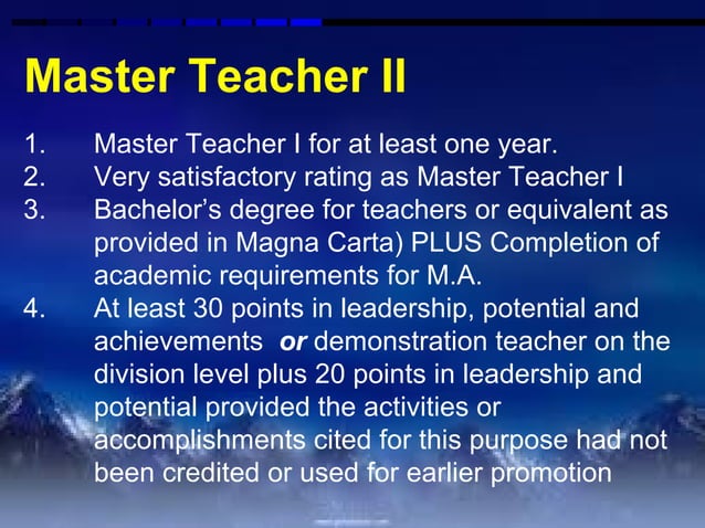 DepED Master Teacher I And II