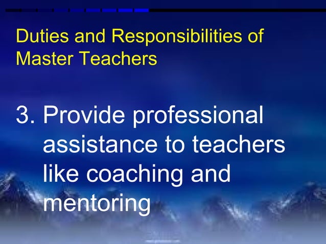 DepED Master Teacher I And II