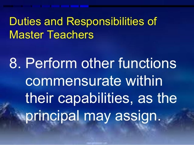 DepED Master Teacher I And II