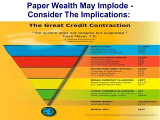 Paper Wealth May Implode - Consider The Implications:  