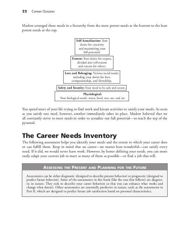 career assessment quiz