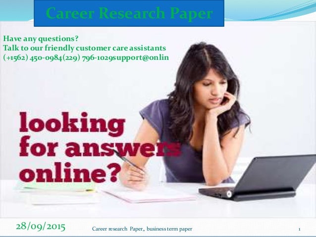 Career research papers