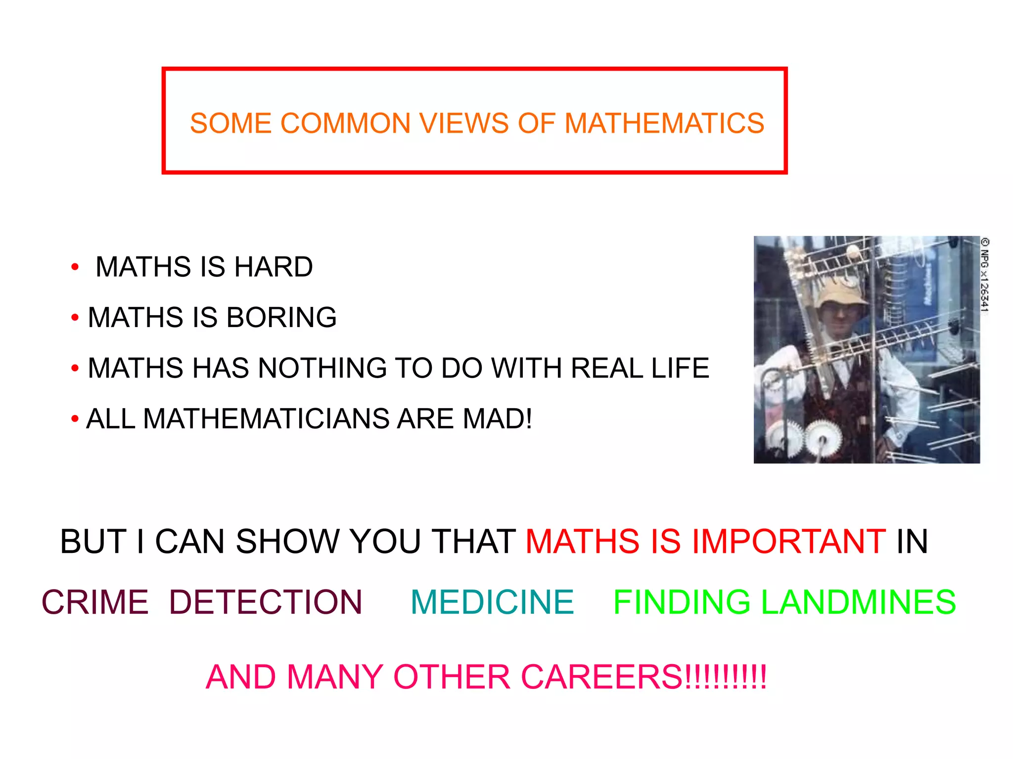 Math Is Tedious Careers in Mathematics.ppt