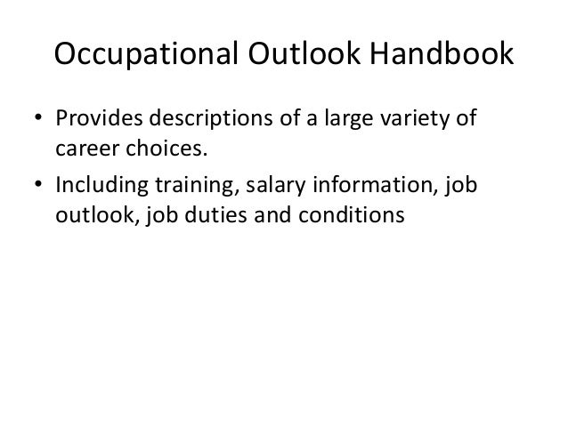 job outlook handbook
