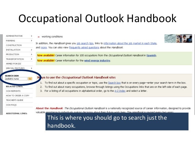 occupational outlook handbook job outlook handbook