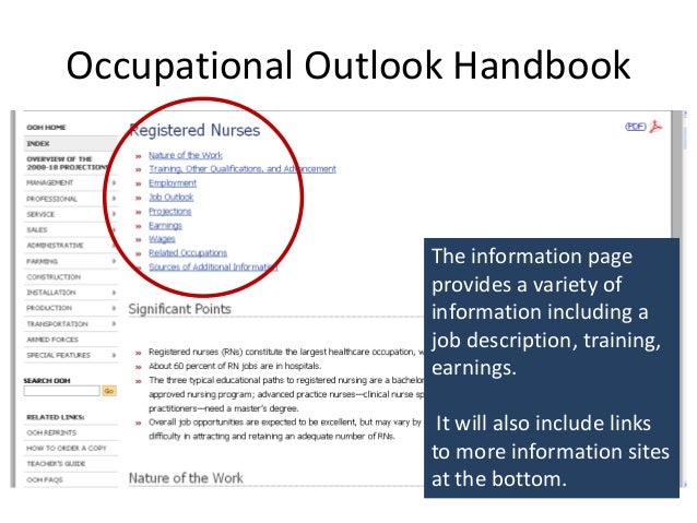 job outlook handbook