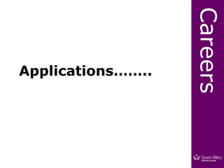 Careers
Applications……..
 
