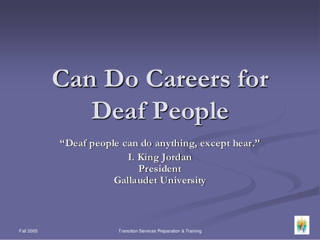 careers for hearing impaired