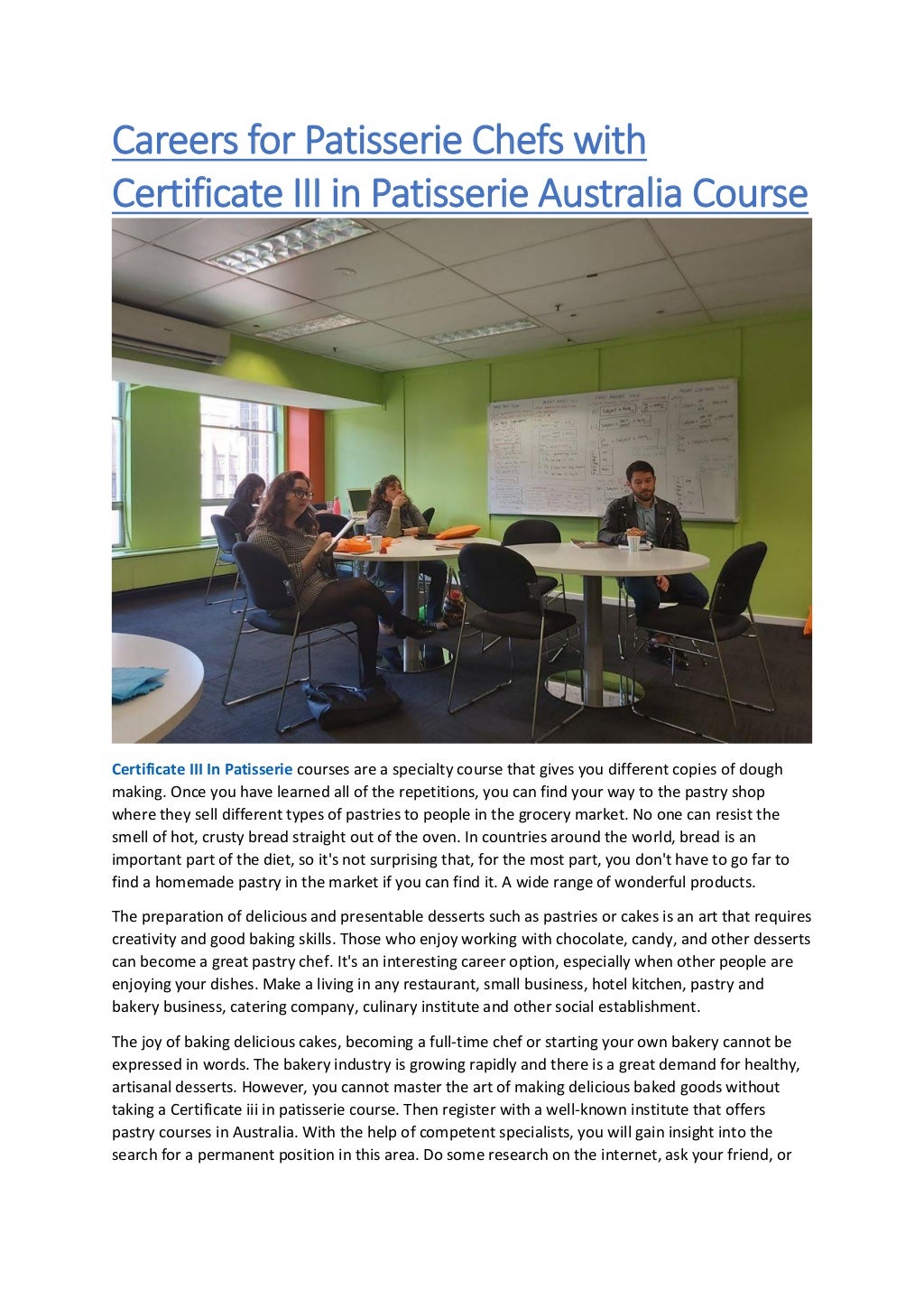 Certificate III in Commercial Cookery Sydney