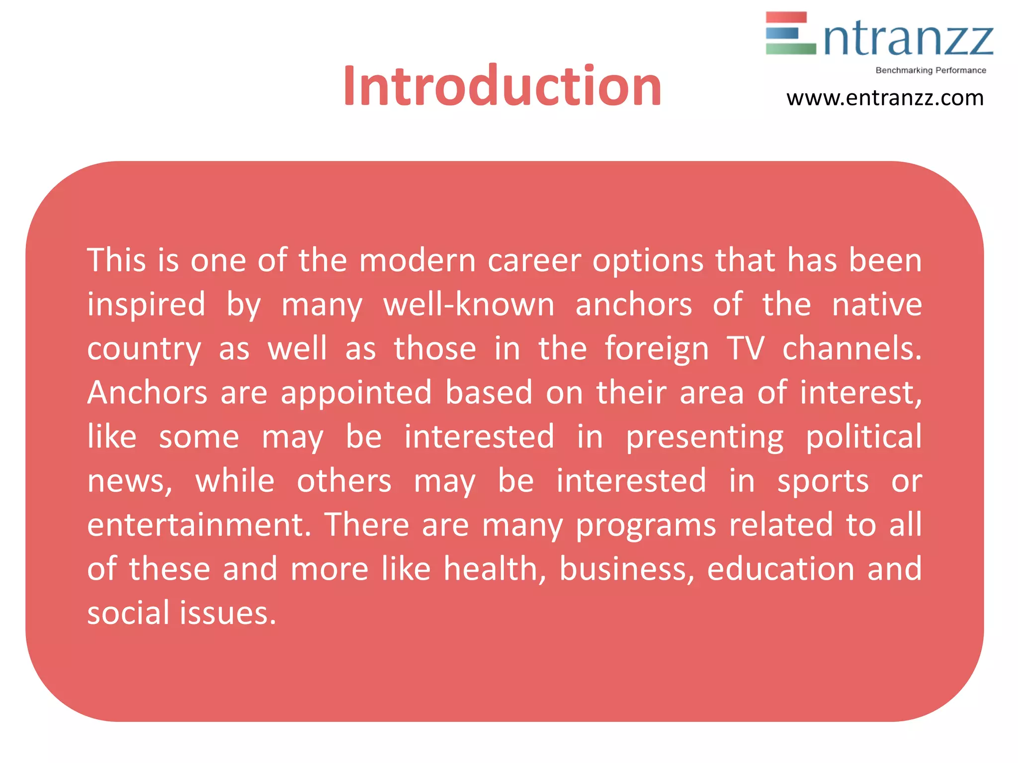 Careers in anchoring