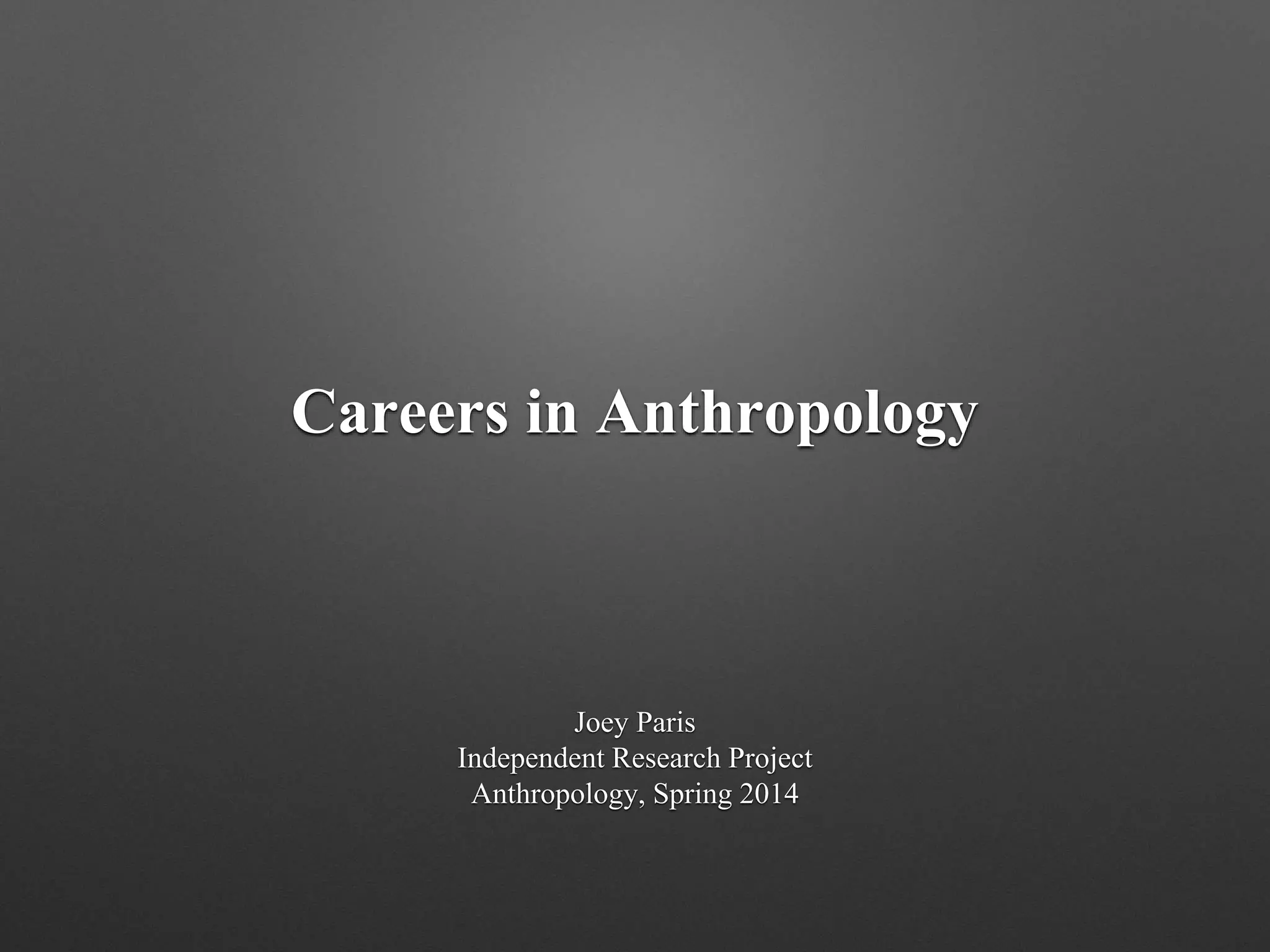 Anthropology jobs near me