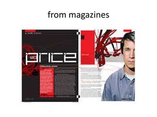 from magazines