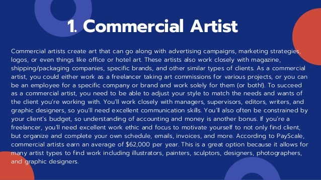 How To Make Money As An Artist Careers In Art And Design To Consider