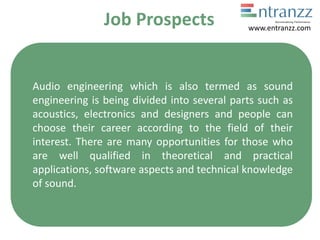 Careers in audio sound engineering | PDF