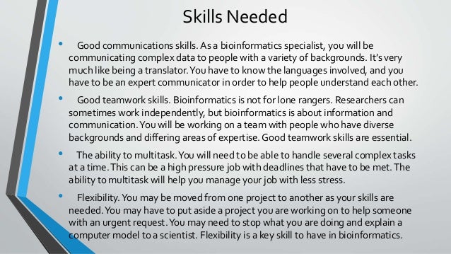 careers in bioinformatics scope skills and jobs good skills to have for a job