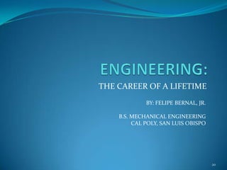 A DOCTORATE IN PHILOSOPHY (Ph. D.) – UP TO AN ADDITIONAL 4 YEARS.16Q: WHAT CAN YOU DO NOW TO GET STARTED?A: START YOUR OWN RESEARCH PROJECT!DISCOVER THE THINGS YOU ENJOY DOING!LEARN MORE ABOUT THE BRANCH OF ENGINEERING THAT INTERESTS YOU.RESEARCH WHAT UNIVERSITIES OFFER THE PROGRAMS OF YOUR INTEREST.VISUALIZE WHERE YOU’D LIKE YOUR ENGINEERING CAREER TO TAKE YOU AND START PUTTING TOGETHER A ‘ROAD MAP’!!!