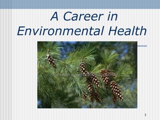1
A Career in
Environmental Health
 