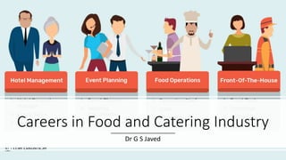 Careers in Food and Catering Industry
Dr G S Javed
 