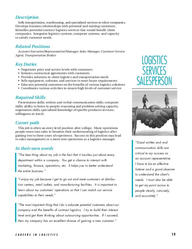 Careers in logistics