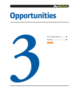 Opportunities
3
The Nonprofit Spectrum..............18
Rankings......................................22
 