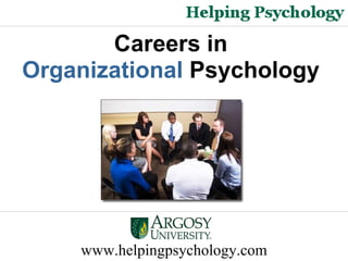 www.helpingpsychology.com Careers in  Organizational  Psychology  