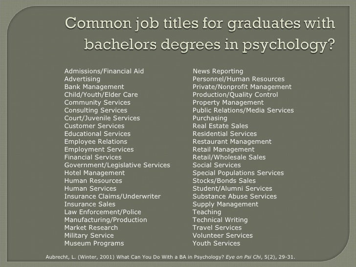 jobs you can get with a ba in psychology