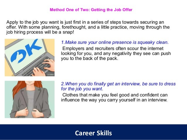 skills to offer an employer