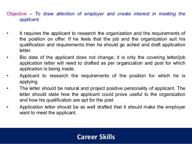 skills to offer an employer
