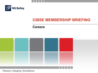 Passion | Integrity | Excellence
Careers
CIBSE MEMBERSHIP BRIEFING
 