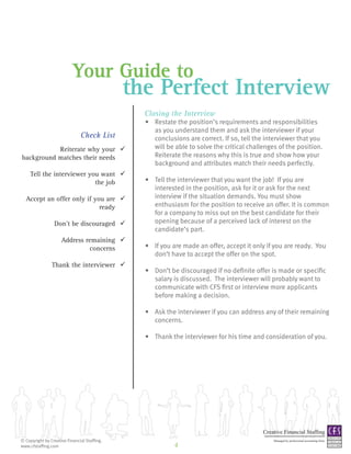 Your Guide to
                                              the Perfect Interview
                                        ...