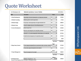 Quote Worksheet