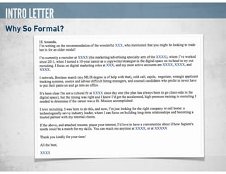 INTRO LETTER
Why So Formal?
 