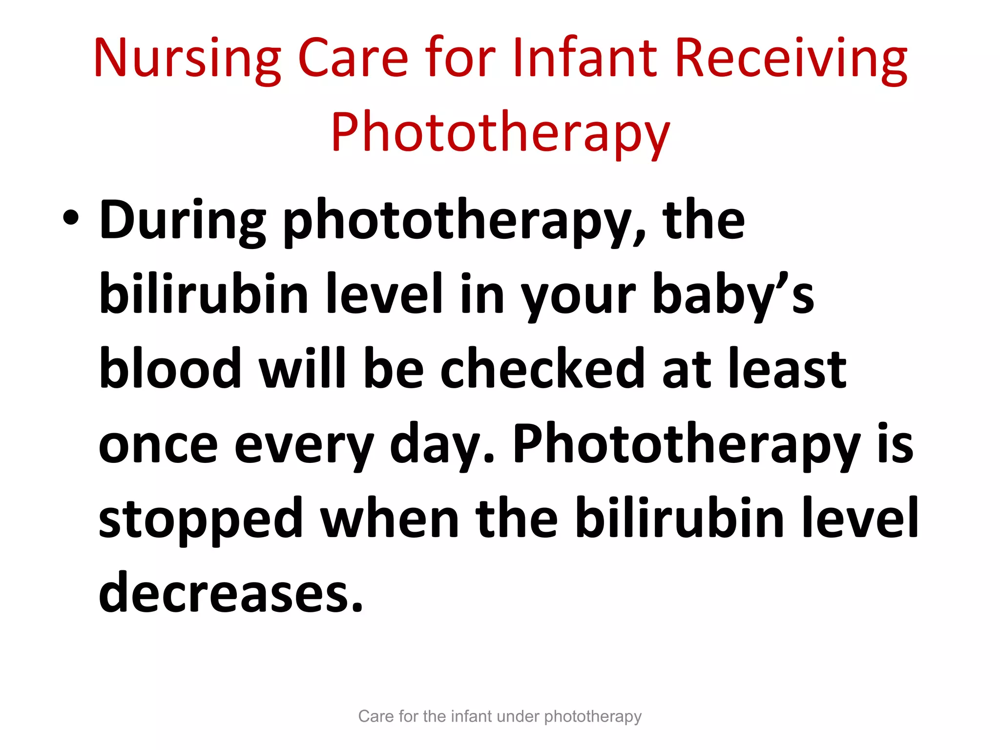 Care for the child uderphototherapy | PPT
