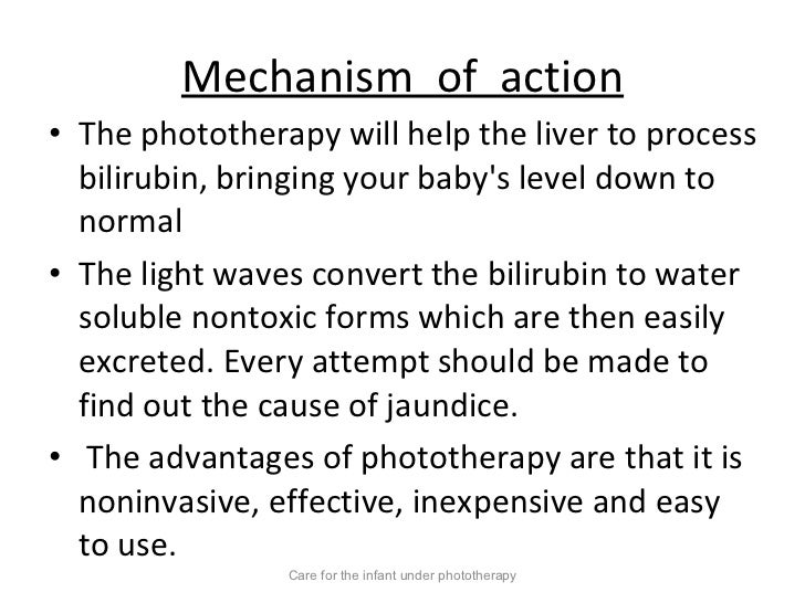 Care for the child uderphototherapy