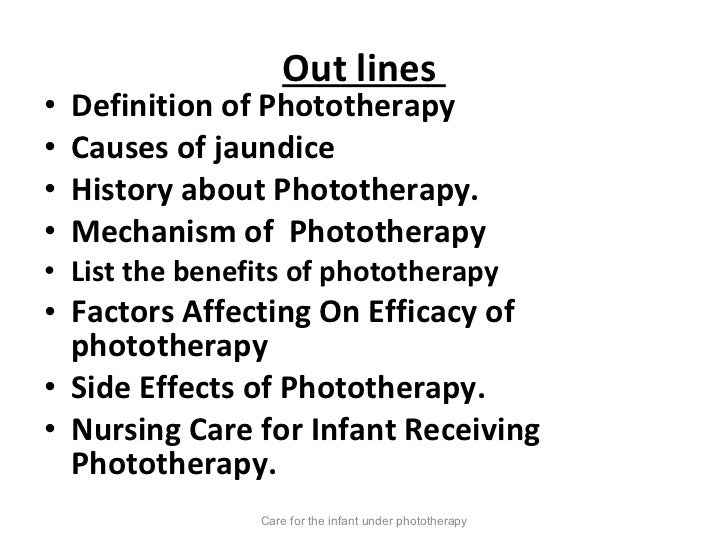 Care for the child uderphototherapy