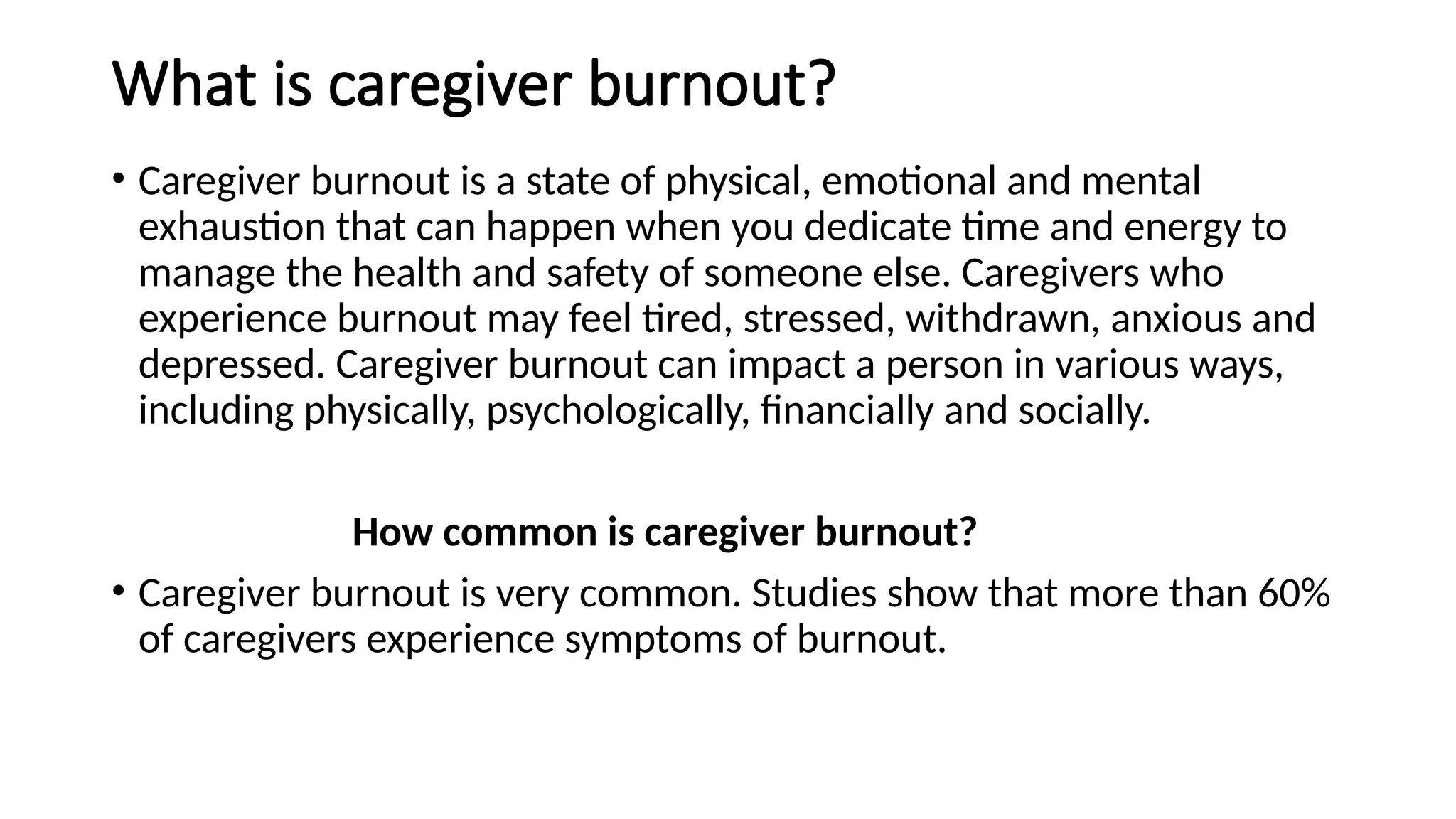 caregiver burden Assessment Scales for health professionals | PPTX