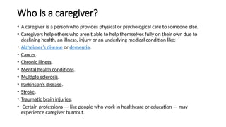 caregiver burden Assessment Scales for health professionals | PPTX