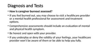 caregiver burden Assessment Scales for health professionals | PPTX