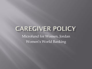 Microfund for Women, Jordan Women’s World Banking 