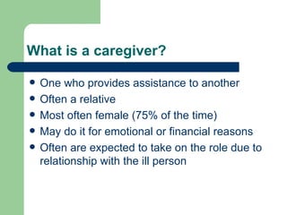 Caregivers in end of life care | PPT