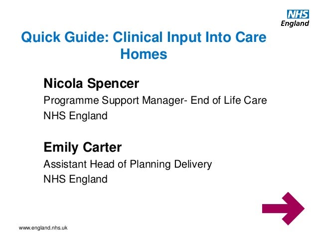 Nhs England Care Home Programme