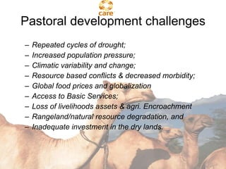 CARE Ethiopia Pastoral Livelihoods Programs in Oromia Region